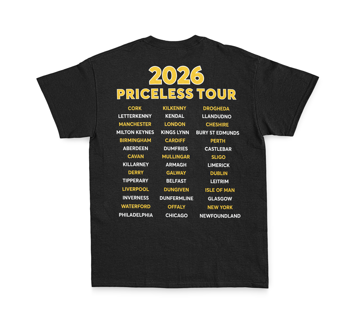 PRICELESS TOUR T-SHIRT - BLACK