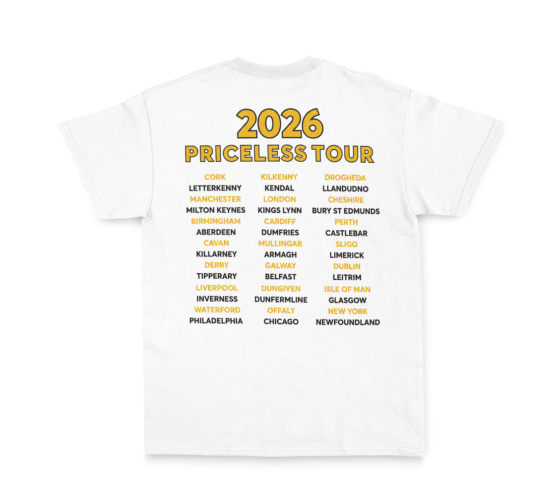 PRICELESS TOUR T-SHIRT - WHITE