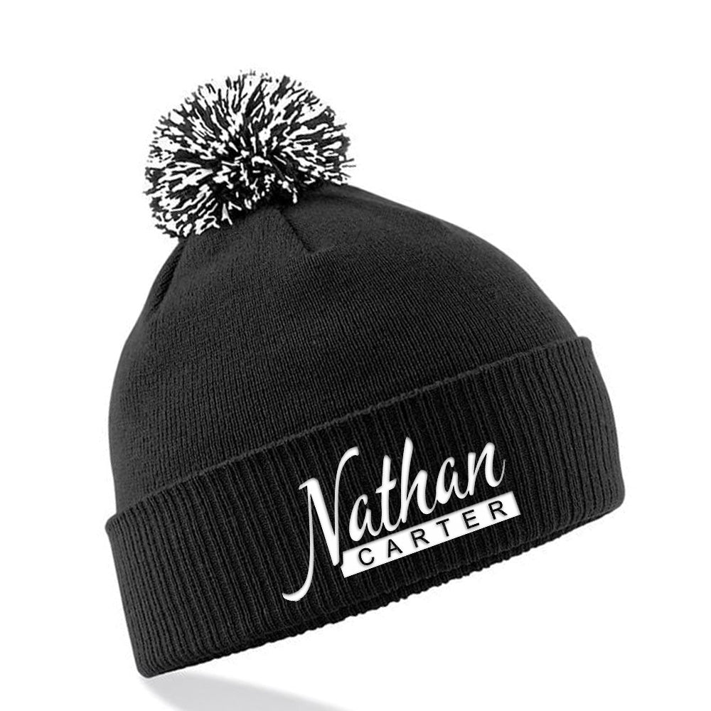 BEANIE BOBBLE HAT - BLACK